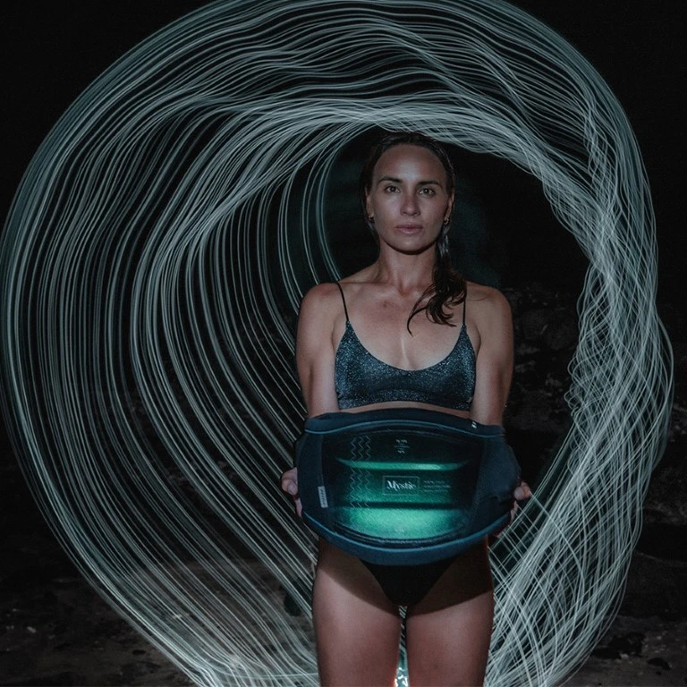 2023 Mystic Gem BK Womens Kiteboarding Waist Harness - Black/Glitter Discounts Apply ! - Image 3