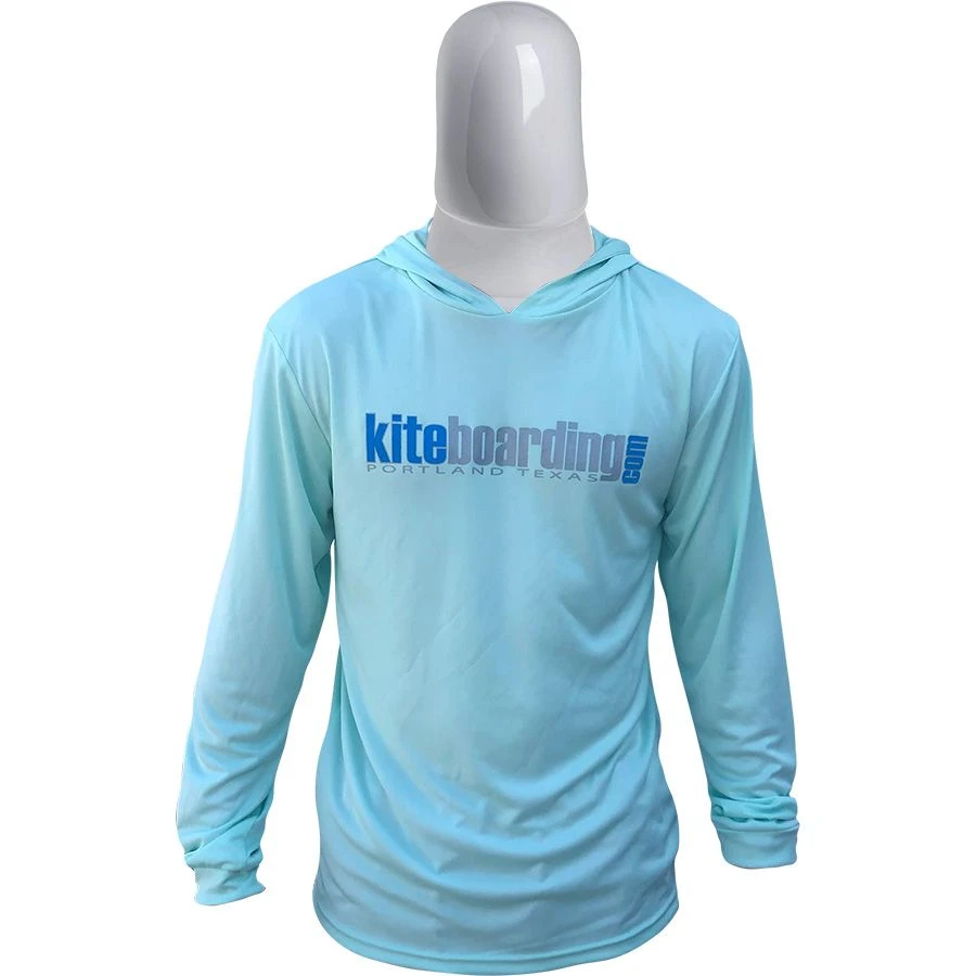 Kiteboarding.com Hooded Long Sleeve Water Jersey - Mint - 40% Off Discounts Apply !